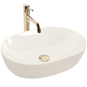 Lavoar pentru blat Rea Lisa ,Dimensiune 49cm, Culoare Ecru Shiny - Img 1