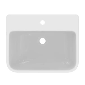 Lavoar semiincastrat Ideal Standard i.life B alb lucios SmartGuard 55 cm cu orificiu baterie si preaplin - Img 6