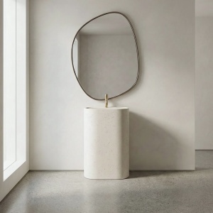Lavoar stativ Rea Salento compozit aspect beton mat - Img 3