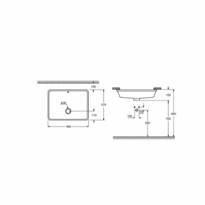 Lavoar sub blat Grohe Cube Ceramic cu PureGuard 50x37 cm - Img 3