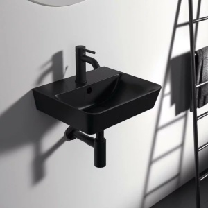 Lavoar suspendat Ideal Standard Connect Air Cube 40x35 cm negru mat - Img 2