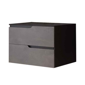 Mobilier baie suspendat cu blat pentru lavoar Fluminia Bari 80 gri mat 80 x 46 cm