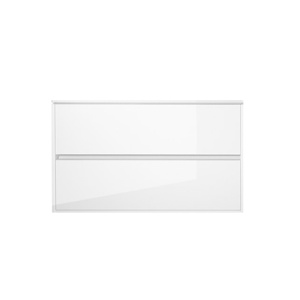 Mobilier baie suspendat sub lavoar Cersanit Crea alb lucios 80 cm - Img 2