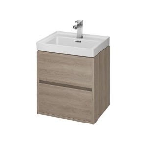 Mobilier suspendat pentru lavoar Cersanit Crea stejar 50 cm cu 2 sertare