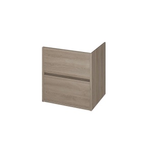 Mobilier suspendat pentru lavoar Cersanit Crea stejar 60 cm cu doua sertare - Img 2