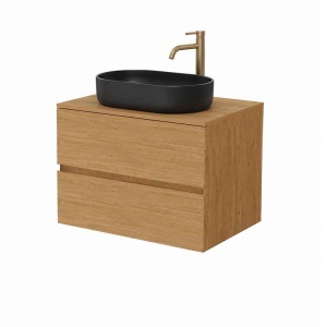 Mobilier suspendat pentru lavoar Fluminia Genova 80 Rovere Naturale 80 x 46 cm - Img 3