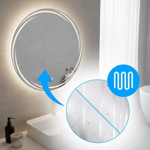Oglinda de baie cu LED in 3 culori si dezaburire Diana 80 cm - Img 17