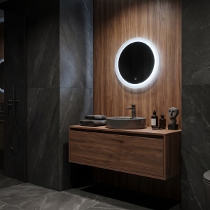 Oglinda de perete cu iluminare LED YH-BL-1 rotunda 50 cm - Img 3