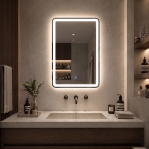 Oglinda dreptunghiulara cu LED Rea SAB-3451, dimensiuni 60x80cm - Img 5