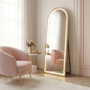 Oglindă LED 60x170cm Orbit Brush Gold - Img 3