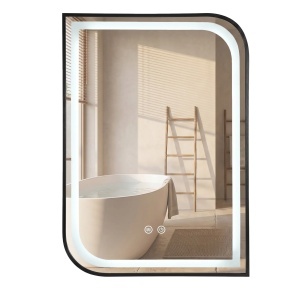 Oglindă LED 70 x 50 cm Zone Black