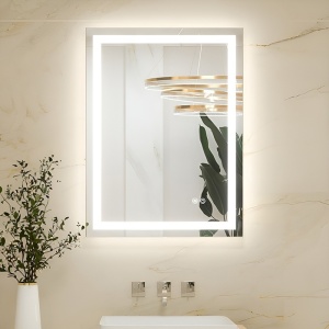 Oglinda LED dreptunghiulara cu 3 tipuri de lumina si dezaburire Bella 60 x 80 - Img 12