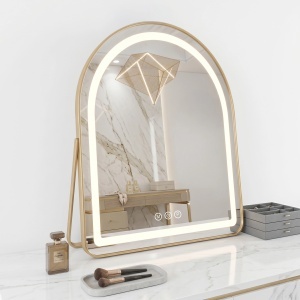 Oglindă LED Glam Gold 40x45cm 3 moduri de iluminare - Img 2
