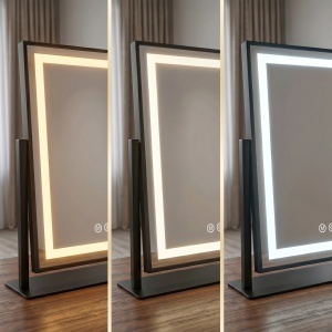 Oglindă LED Lumi Black 30x40cm cu 3 moduri de iluminare - Img 5