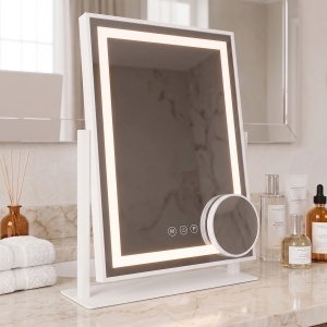 Oglindă LED Lumi White 30x40 cm, 3 temperaturi culoare - Img 2