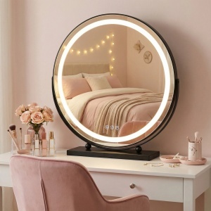 Oglindă LED rotunda pentru Make-Up, Black 50 cm - Img 5