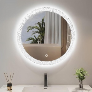 Oglinda rotunda baie cu LED 60cm YH-3562