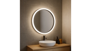 Oglindă rotundă de baie cu LED diametru 60cm BL807 - Img 2