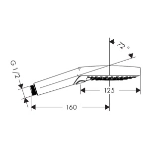 Para de dus Hansgrohe Raindance Select S 120 negru - crom periat PowderRain 3 functii - Img 2