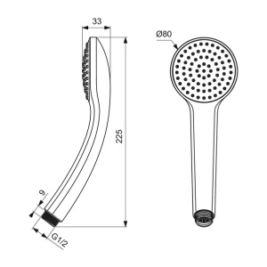 Para de dus Ideal Standard IdealRain crom lucios cu 1 functie - Img 3