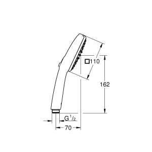Para de dus negru mat Grohe Tempesta Cube 110 cu 2 functii - Img 6