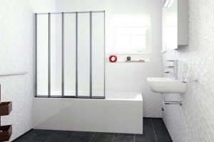 Paravan Cada REA IDEA 120, 140 Inaltime, 120 Cm Latime, Pliabil 5 Elemente, Grosime Sticla 4mm - Img 6