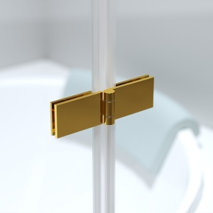 Paravan de cada PR05, Dimensiune 120x140cm, Sticla securizata 6mm, Culoare Auriu - Img 5