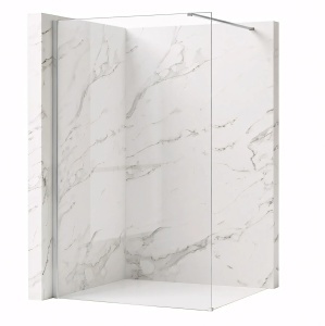 Paravan de dus din sticla securizata Rea Flexi Transparent / Chrome 100 - Img 7