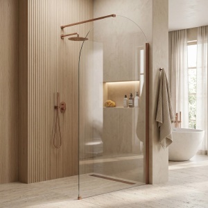 Paravan de dus Rea Heaven Brush Copper 120 - Img 3