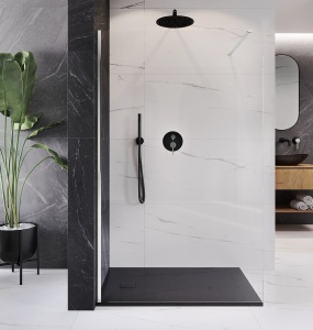 Perete de dus Walk-In, PRO MONACO, Sticla securizata 8 mm, Dimensiuni la alegere - Img 2