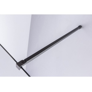 Perete de dus Walk-in SH07F, Dimensiune 120cm, Sticla securizata 8mm, Culoare Negru - Img 3