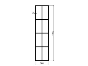 Perete de dus walk in Veldman Montreal negru mat 50 x 195 cm sticla 8 mm - Img 9