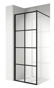 Perete de dus walk in Veldman Montreal negru mat 80 x 195 cm sticla 8 mm - Img 5