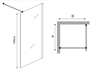 Perete Dus Walk-In, PRO FB11 TRANSPARENT, Sticla Securizata 8 Mm, Dimensiune la alegere - Img 4