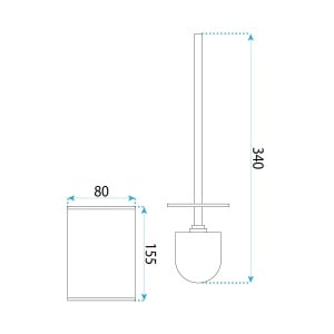 Perie pentru WC B110 Brush Copper - Img 6