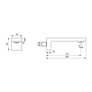 Pipa cada Ideal Standard Atelier Extra crom lucios 20 cm - Img 4