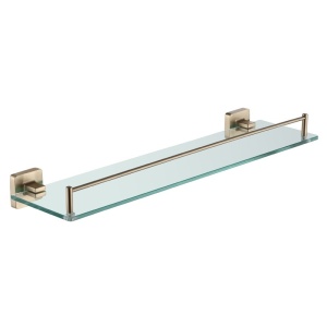 Raft de baie suspendat sub oglinda, din sticla Margo Brush Gold 48 x 4.5 cm - Img 2
