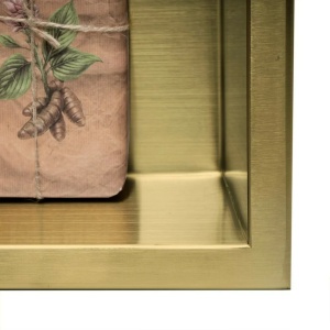 Raft incastrat patrat auriu periat Rea 30x30x10 cm - Img 3
