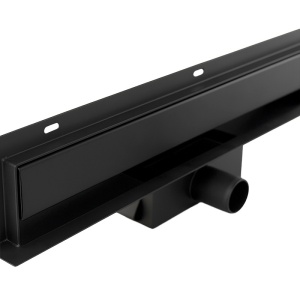 Rigola de duș liniară cu sifon fix si montaj pe perete Wall DL09 100 cm – Negru - Img 3