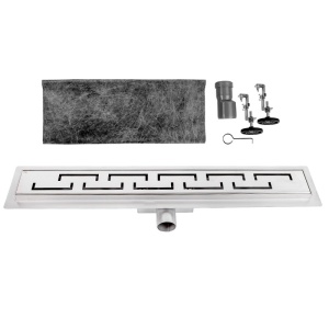 Rigola de duș liniară cu sifon fix și randament ridicat Delta DL01 70 cm – Inox - Img 11