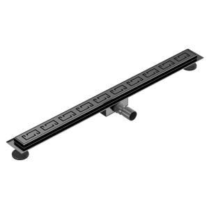 Rigola de duș liniară cu sifon fix și randament ridicat Omega DL01 70 cm – Negru - Img 3