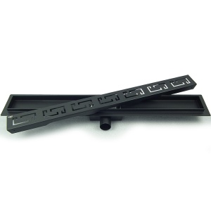 Rigola de duș liniară cu sifon fix și randament ridicat Omega DL01 70 cm – Negru - Img 13