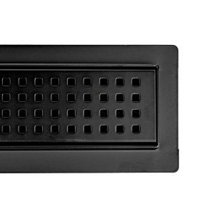 Rigola de duș liniară cu sifon fix și randament ridicat Qube DL01 90 cm – Negru - Img 10