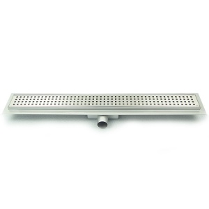 Rigola de duș liniară cu sifon fix și randament ridicat Qube DL01 90 cm – Inox - Img 12