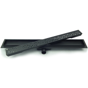 Rigola de duș liniară cu sifon fix și randament ridicat Wave DL01 60 cm – Negru - Img 13