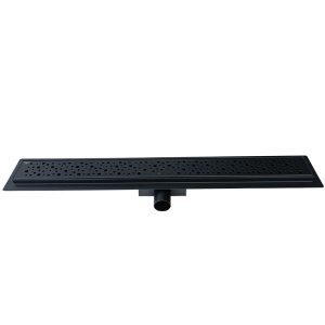 Rigola de duș liniară cu sifon fix și randament ridicat Wave DL01 70 cm – negru - Img 15