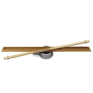 Rigola de duș liniară cu sifon rotativ 360 și randament ridicat Slim DL03 50 cm – auriu - Img 4