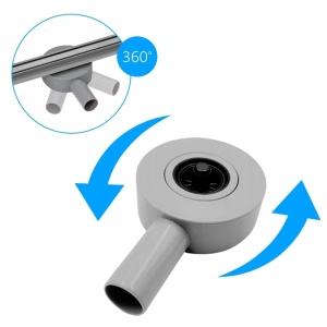 Rigola de duș liniară cu sifon rotativ și randament ridicat Slim DL03 60 cm – Inox - Img 7