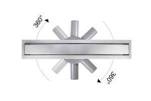Rigola scurgere dus, PRO MODEL NEXT 5G, Sifon rotativ, Crom - Img 4