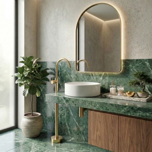 Robinet pentru lavoar freestanding Rea Lungo Gold - Img 6